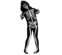 Tosekry Déguisement Halloween Enfant, Costume Squelette Onesie pour Mardi Gras (3-4 Ans)