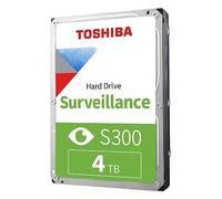 Toshiba 4TB S300 Surveillance HDD - 3.5' SATA Internal Hard Drive Supports up to 64 HD Cameras at a 180TB/Year workload (HDWT840UZSVA)