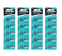 Toshiba CR1220 Lot de 20 piles bouton 3 V pour montre calculatrice