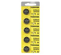 TOSHIBA CR1632 Lot de 5 piles bouton au lithium 3 V