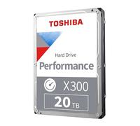 Toshiba Disque Dur Interne Mémoire Interne X300 20To Performance & Gaming 3,5'' - CMR SATA 6 Go/s 7200 tr/min 512 Mo de cache - HDWR62AXZSTA