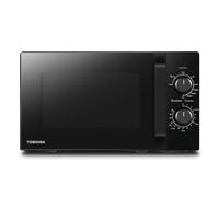 Toshiba Four à micro-ondes 20 L MW2-MG20P(BK), 700 W/1000W Grill, Noir | Grill Croustillant, Fonction de Cuisson Combinée, 9 Niveaux de Puissance, Ampoule LED, Dégivrage facile