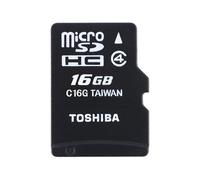 Toshiba High Speed M102 - Carte mémoire flash (adaptateur microSDHC - SD inclus(e)) - 16 Go - Class 4 - micro SDHC