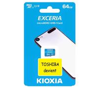 Carte microSDXC Kioxia EXCERIA 64 GB UHS-I résistance aux chocs, étanche