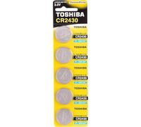 TOSHIBA, Lot de 5 Piles Bouton au Lithium 3 V CR2430