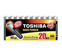 TOSHIBA LR03GCP MP-20 SINGLE-USE BATTERY AAA ALKALINA PACK 20 UNIDADES