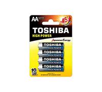 Toshiba Pile AA LR6GCP Alcaline Usage domestique Pack de 4