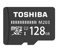 Toshiba M203 - Carte mémoire flash (adaptateur microSDXC vers SD inclus(e)) - 128 Go - UHS Class 1 / Class10 - microSDXC UHS-I G