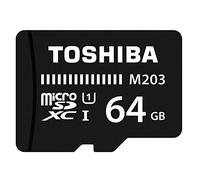 Toshiba M203/EA, 64 Go, microSDXC 64 Go Classe 10 UHS-I mémoire Flash (64 Go, microSDXC, 64 Go, MicroSDXC, Classe 10, UHS-I, 100 Mo/s, Noir)