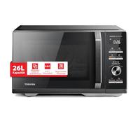 Toshiba Micro-ondes 6 en 1 combiné avec AirFry, 26 litres, Chef Defrost, Cuisson vapeur, 10 modes, Menus automatiques, Micro-ondes 900W, Grill 1000W, Noir-MW3-AC26SFI(BK)