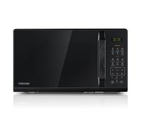 TOSHIBA Micro-ondes en noir miroir, 20 l, 800 W, petit micro-ondes numérique solo avec 11 niveaux de puissance, 6 programmes automatiques, fonction cuisson express, décongélation, affichage numérique