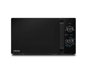 Toshiba Micro-ondes solo 20L MW2-MM20PF(BK), Micro-ondes sur Pied, 800W, 5 Niveaux de Puissance, avec Décongélation Facile, éclairage LED à l'intérieur, Noir