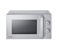 Toshiba Micro-ondes Solo MW2-MM20PE (SL), micro-ondes autonome, 20 litres, 700 W, 5 niveaux avec fonction de décongélation pratique, éclairage LED intérieur, argenté