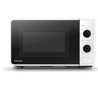 Toshiba Micro-ondes 20 L MM2-MM20PF(WH), 800W, 5 Niveaux de Puissance, Minuterie de cuisine, Ampoule LED, Plateau tournant amovible, Dégivrage facile, Blanc