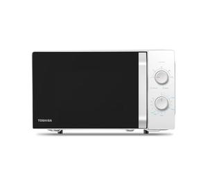 Toshiba MW2-MM20P(WH) Micro-ondes standard, 20 litres, 800 W, 5 niveaux de puissance avec fonction de décongélation pratique, éclairage LED intérieur/blanc