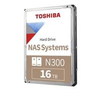 Toshiba Disque dur interne NAS N300 16TB 3,5'' SATA 7200 RPM 128MB 24/7 1-8 baies Garantie 3 ans