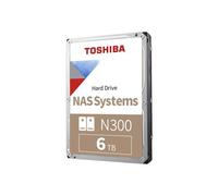 Toshiba N300 NAS - Disque dur - 6 To - interne - 3.5" - SATA 6Gb/s - 7200 tours/min - mémoire tampon : 256 Mo