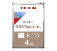 Toshiba N300 NAS - Disque dur - 4 To - interne - 3.5" - SATA 6Gb/s - 7200 tours/min - mémoire tampon : 512 Mo G