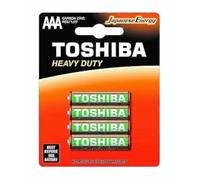 Toshiba R03KG BP-4TGTE SS Lot de 4 Piles AAA Carbone Zinc 1,5 V