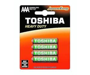 Toshiba R03KG BP-4TGTE SS Lot de 4 Piles AAA Carbone Zinc 1,5 V