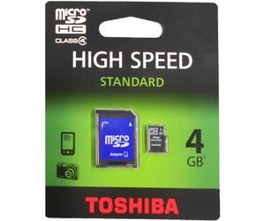 Toshiba Transflash Carte mémoire micro SD 4 Go 4 Mo/s Classe 4