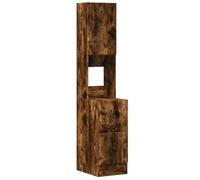 Toshilian Armoire de Cuisine, Rangement Colonne de Cuisine Meuble Haut de Cuisine Armoire de Cuisine chêne fumé 35x50x180 cm Bois d'ingénierie