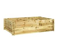Toshilian Carré Potager de Jardin, Potager Surélevé Lit de Jardin Surélevé Jardinière Surélevé Lit surélevé 150x100x40 cm Bois imprégné