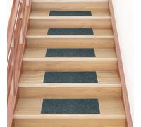 Toshilian Lot de 15 Marchettes d'escalier, Tapis d'escalier Protection d'escalier Tapis de Sécurité Tapis d'escalier Autocollants Rectangulaire 15 pcs 60x25cm Vert