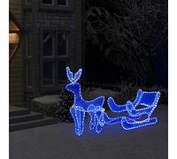 Toshilian Lumineux Extérieur Noël, Déco Cordon Lumineux Renne et Traîneau avec Maille 432 LED