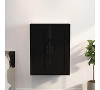 Toshilian Meuble de Salle de Bain Murale, Armoire Murale de Salle de Bain Meuble Haut Placard de Rangement Armoire Murale Suspendue Noir 69,5x32,5x90 cm