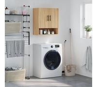 Toshilian Meuble de Salle de Bain Murale, Armoire Murale de Salle de Bain Meuble Haut Placard de Rangement Suspendu Armoire Murale chêne Sonoma 60x31x70 cm Bois d'ingénierie