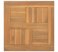 Toshilian Plateau de Table, Dessus de Table Remplacement de Table Dessus de Table carré 40x40x2,5 cm Bois de Teck Massif
