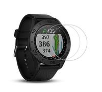 Toshion Lot de 2 protecteurs d'écran en verre trempé pour Garmin Approach S60, couverture complète de dureté 9H, anti-traces de doigts, sans bulles, transparent