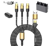 Tosiicop Chargeur pour DJI Mini 4 Pro - 4K/Avata/Mini 3 Pro/2 SE/Air 2S/Mavic 3/Air 3 Mavic Drones Câble de charge rapide 1,5 m 3 en 1 USB Type C 5A pour DJI FPV Accessoires de batterie