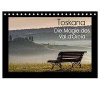 Toskana - Die Magie des Val d'Orcia (Tischkalender 2026 DIN A5 quer), CALVENDO Monatskalender: Das Val d'Orcia ist Toskana wirkt wie aus dem Bilderbuch und wurde 2004 zum UNESCO Weltkuturerbe erklärt