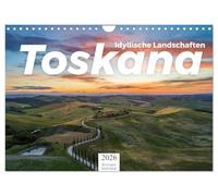 Toskana - idyllische Landschaft (Wandkalender 2026 DIN A4 quer), CALVENDO Monatskalender: Entdecken Sie die wundervolle Landschaft der Toskana.