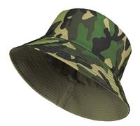TOSKATOK Anti UV UPF 50+ Bob Été ou Plage Unisexe Hommes Femmes Camouflage 2 en 1 Réversible Coton Mélange-Opt-3-M
