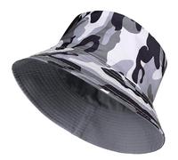 TOSKATOK Anti UV UPF 50+ Bob Été ou Plage Unisexe Hommes Femmes Camouflage 2 en 1 Réversible Coton Mélange-Opt-2-M