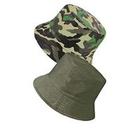 TOSKATOK Anti UV UPF 50+ Bob Été ou Plage Unisexe Hommes Femmes Camouflage 2 en 1 Réversible Coton Mélange-Opt-3-L
