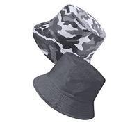 TOSKATOK Anti UV UPF 50+ Bob Été ou Plage Unisexe Hommes Femmes Camouflage 2 en 1 Réversible Coton Mélange-Opt-2-L