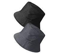 TOSKATOK® Anti UV UPF 50+ Bob Été Unisexe Hommes Femmes Réversible Coton Melange-Grey/Black