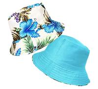 TOSKATOK® Anti UV UPF 50+ Bob réversible pour Femmes à Fleurs rétro en Coton