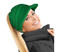 TOSKATOK Bonnet à visière pour Femme - Vert - Taille Unique