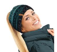 TOSKATOK Bonnet de queue-de-cheval en polaire thermique pour femme doublé en polaire Teddy, Taille unique