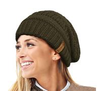 TOSKATOK Bonnet d'hiver en Tricot Souple et Chaud pour Femme avec Bonnet de Ski à Doublure Thermique en Velours Supersoft