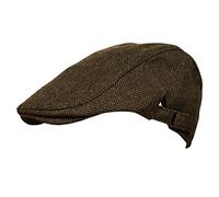 TOSKATOK® Casquette Plate en Tweed pour Hommes-Brown-HERR-ADJ