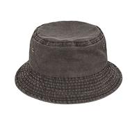TOSKATOK Chapeau de pêcheur Chapeau de Seau et Soleil en Pur Coton délavé Protection Solaire UV Respirant Plage Vacances voyage-CHARCOAL-58
