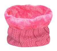 TOSKATOK Enfants Filles Hiver côtes Point de Graine Thermique Chaud Confortable Polaire doublé Cache-Cou Snood écharpe avec Chapeau Ensemble-Taille Unique-Echarpe Rose