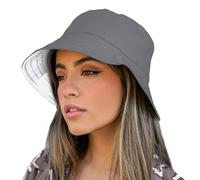 TOSKATOK® Ladies Womens Reversible Cotton Bucket Sun Hat - 2 Hats in 1-2