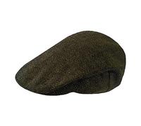 TOSKATOK® Mens Tweed Flat Cap-Olive Herring SM